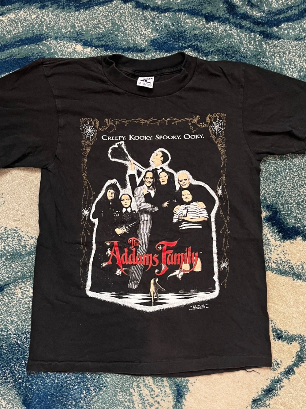 Vintage 1991 The Addams Family Movie Promo Tee Single Stitch Hobie Tag Size M 90